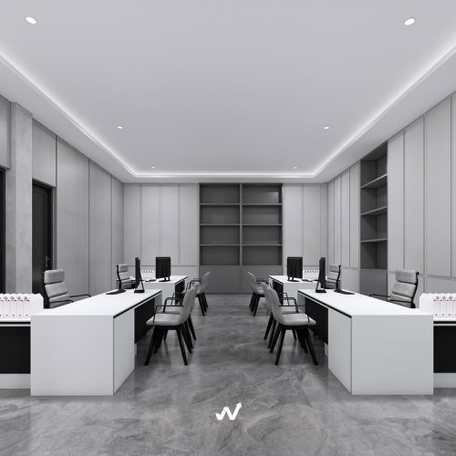 Desain Interior KantorSecara keseluruhan, desain kantor ini mengusung gaya Modern Minimalis deng (2)
