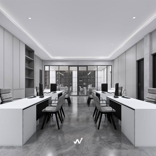Desain Interior KantorSecara keseluruhan, desain kantor ini mengusung gaya Modern Minimalis deng (3)