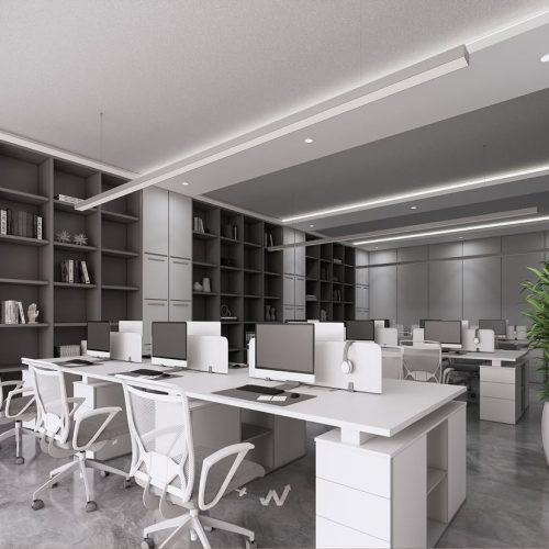 Desain Interior KantorSecara keseluruhan, desain kantor ini mengusung gaya Modern Minimalis deng (4)