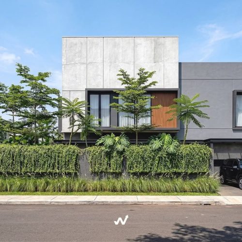 Rumah Industrial 2 LantaiRumah ini mengusung konsep industrial tropis dengan tampilan fasad yang (1)